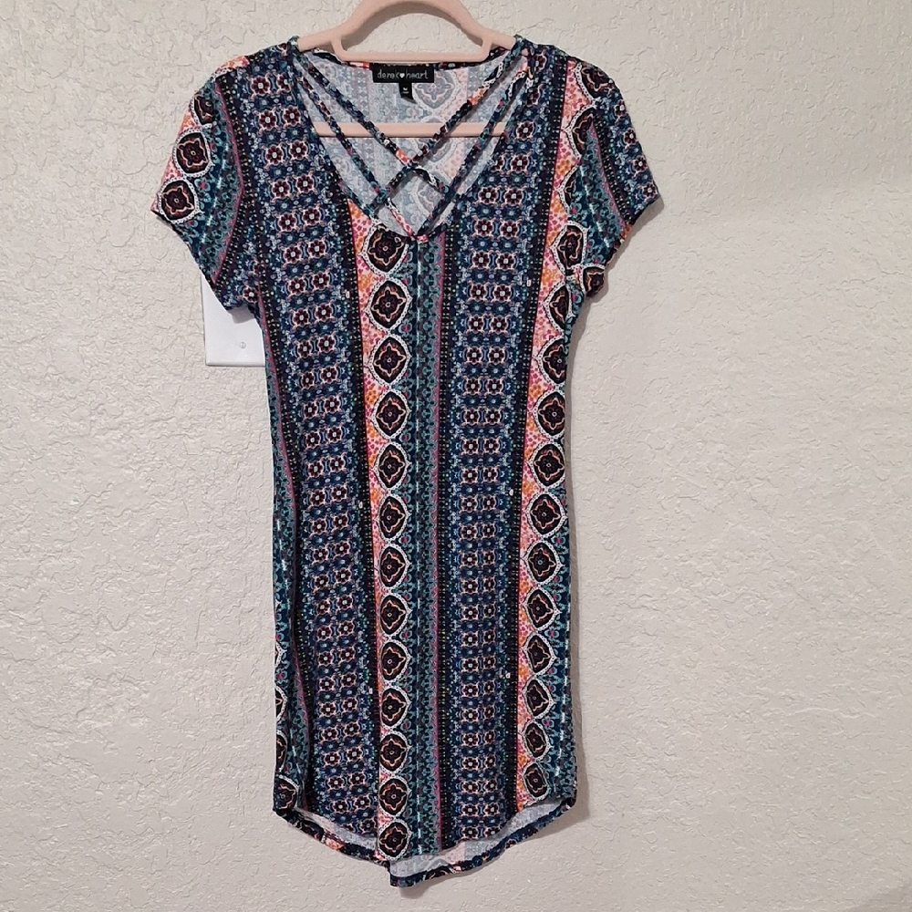 Derek Heart Multicolor Patterned Dress